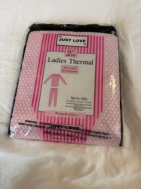 Just Love Ladies Thermal 2-Pc Set - Black